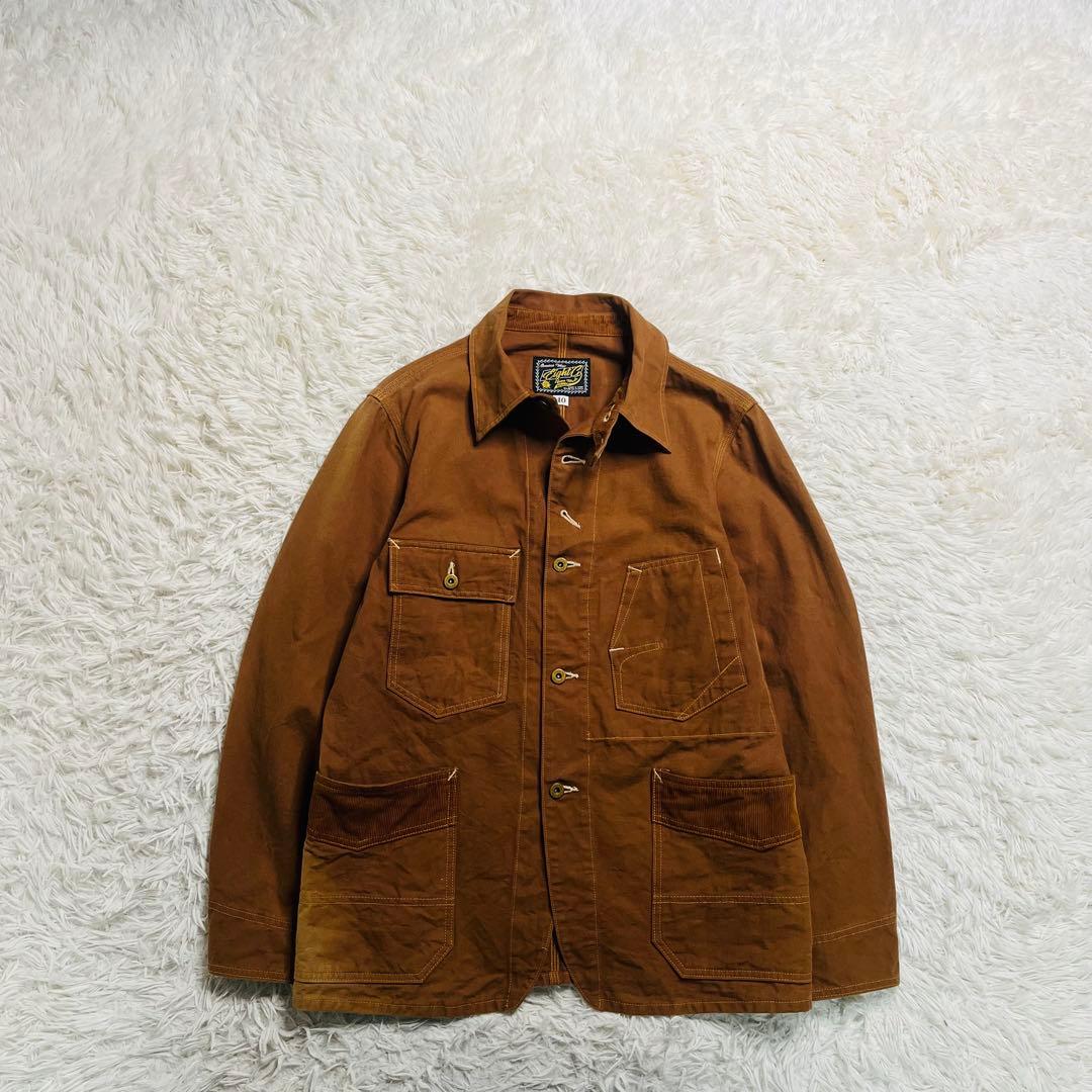 EIGHT-G ダック カバーオール size40 ワークコート 8JK-20
