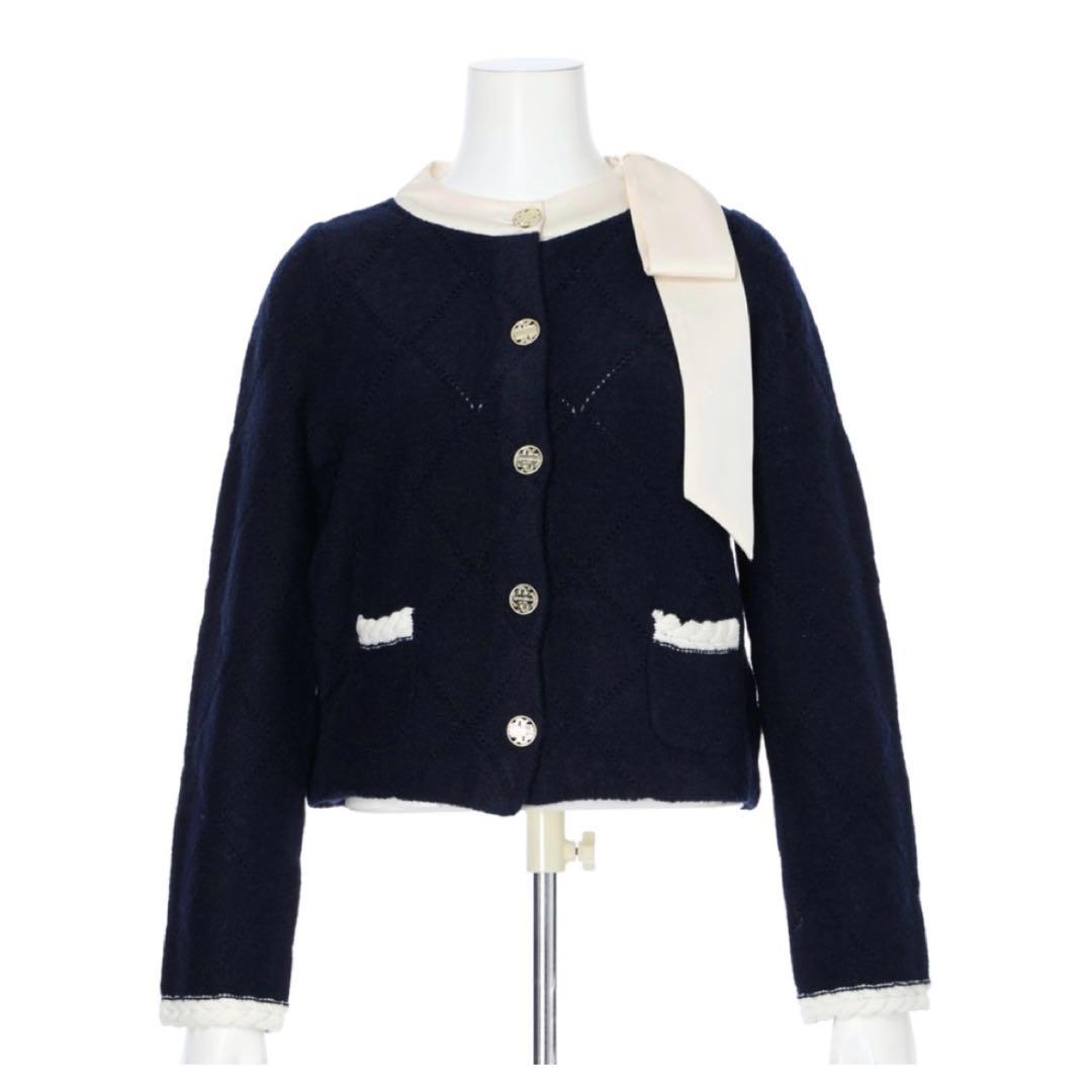【ちょこ】〈MARIEBELLEコラボ〉RibbonKnitJacket
