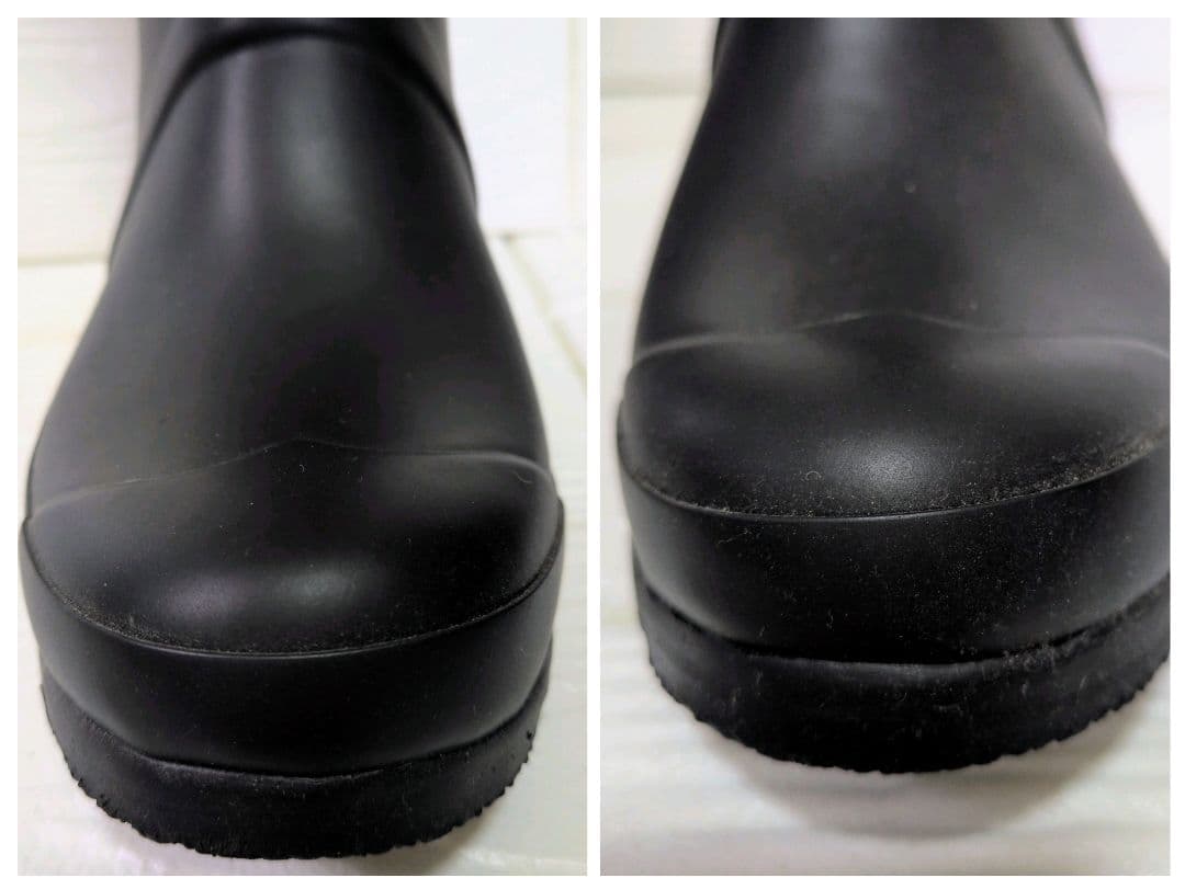 【美品】HUNTER ブラック レインシューズ　長靴　ロングブーツ　23.5