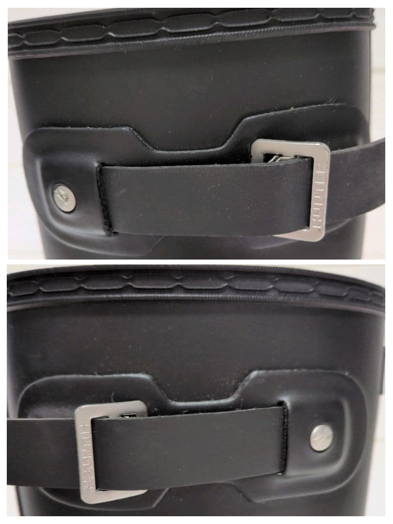 【美品】HUNTER ブラック レインシューズ　長靴　ロングブーツ　23.5