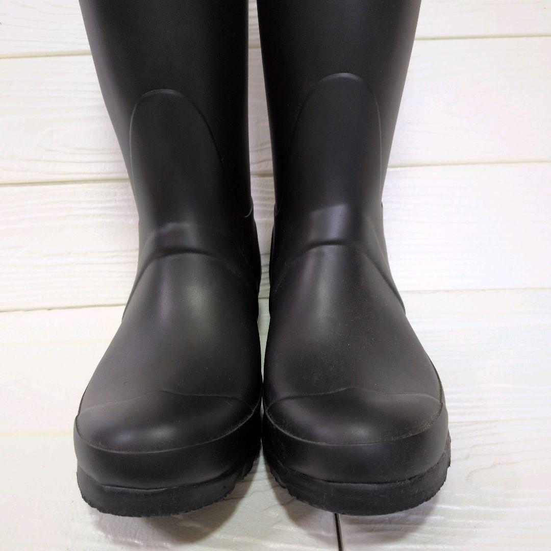 【美品】HUNTER ブラック レインシューズ　長靴　ロングブーツ　23.5