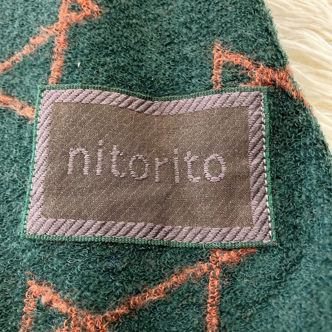 ✨美品✨nitorito ニトリト　ストール　大判　日本製　ウールコットン