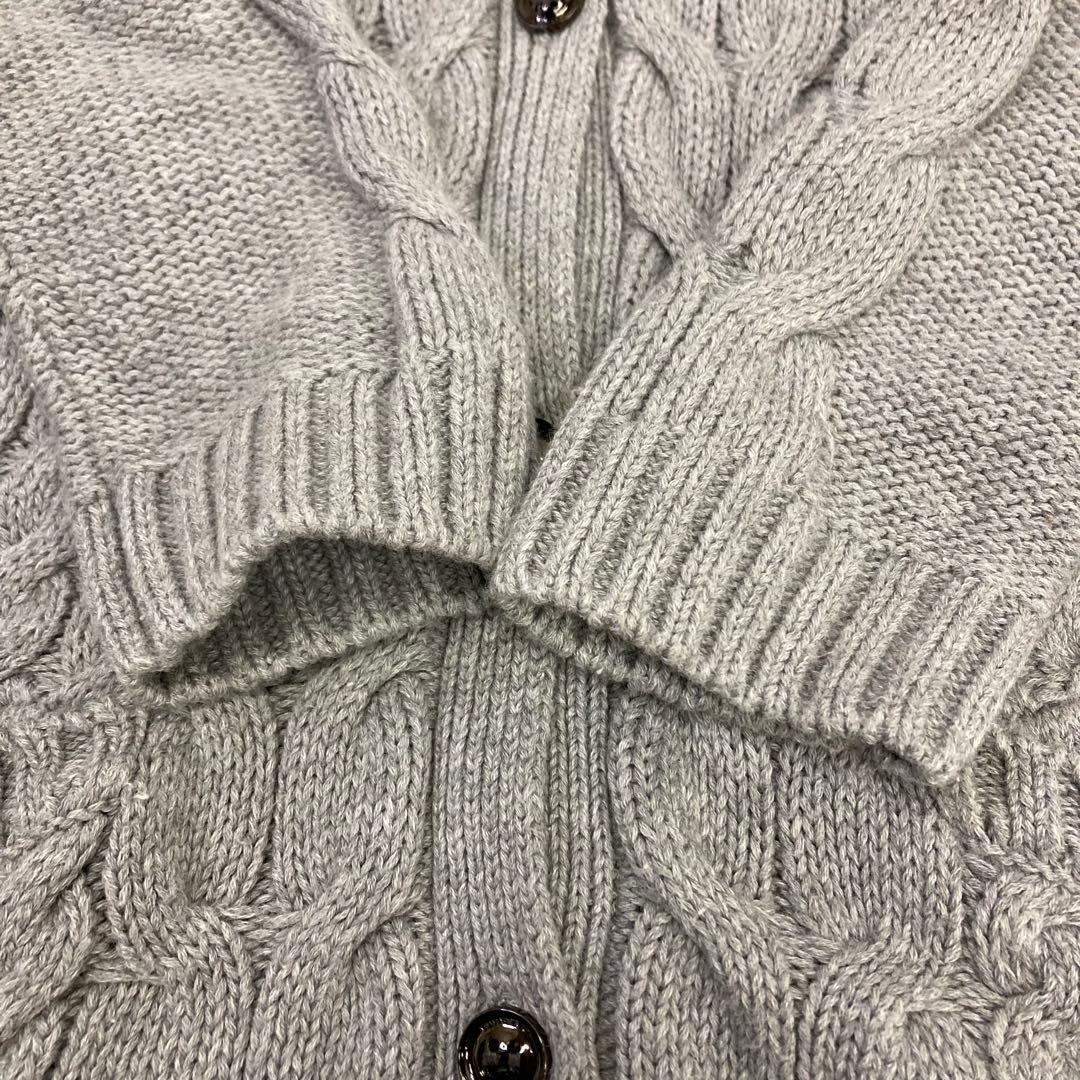 BURBERRY LONDON カーディガン ケーブルニット グレー サイズS