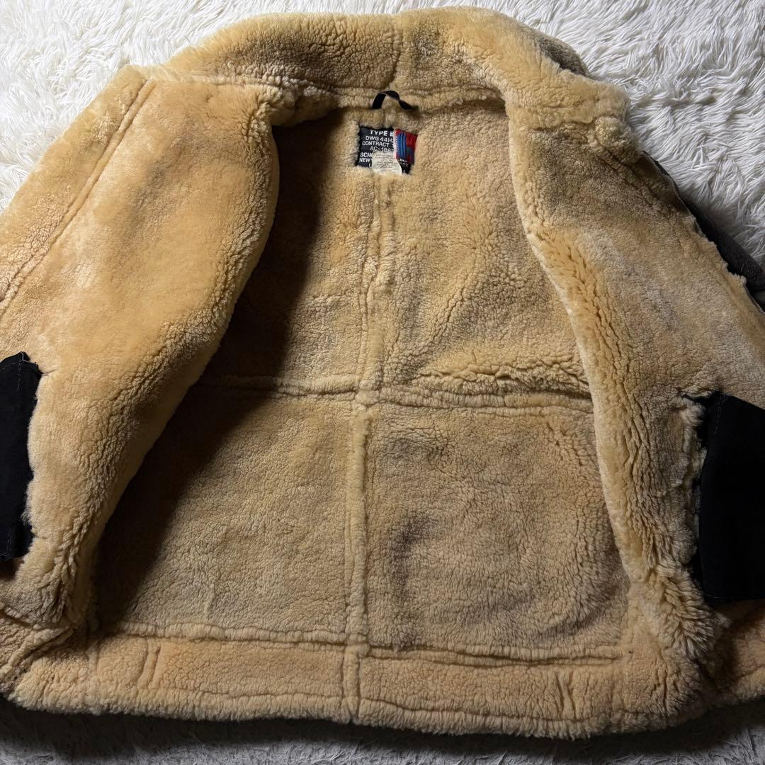 【米国製】schott フライトジャケット　B-3 羊革　ムートン　40