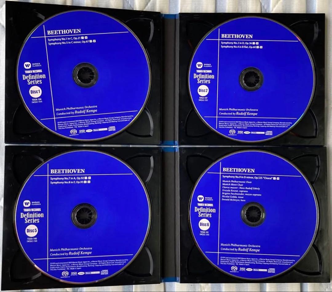 6SACD ケンペ ベートーヴェン 交響曲全集 第9番 第5番 第6番 第3番