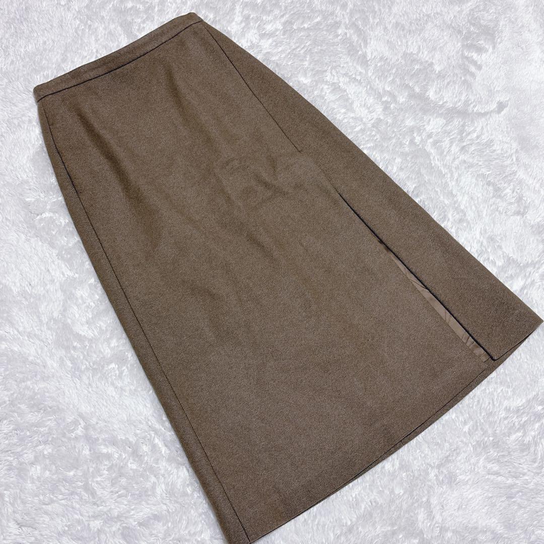 AURALEE オーラリー WOOL SILK MELTON SLITSKIRT