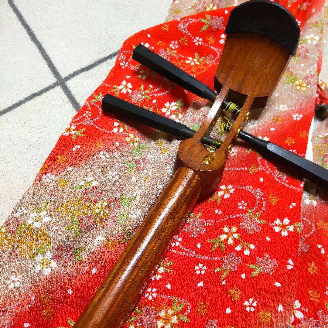 三味線 花梨中棹 胴破れ無し ハードスーツケース