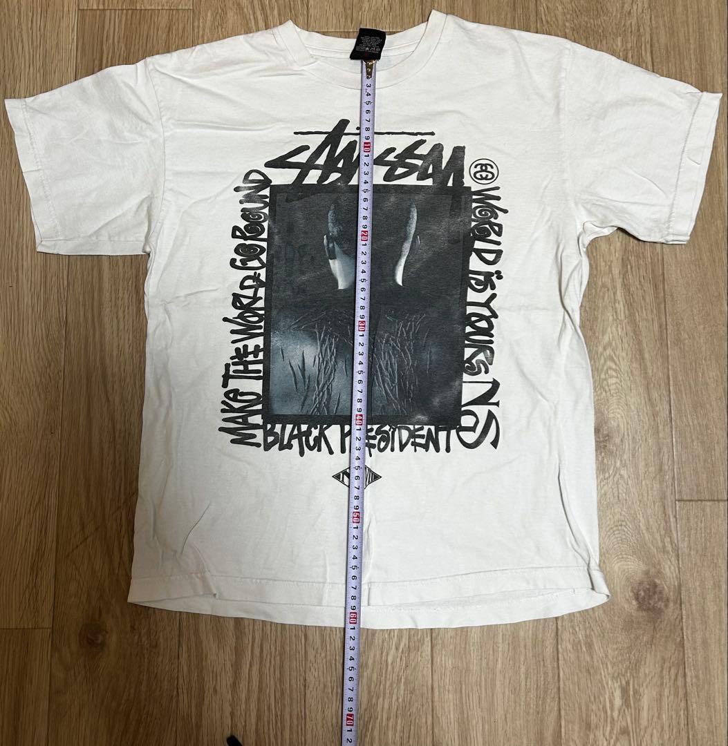 中古品 Stussy Nas コラボ Tシャツ M ホワイト ※説明欄要ご確認を