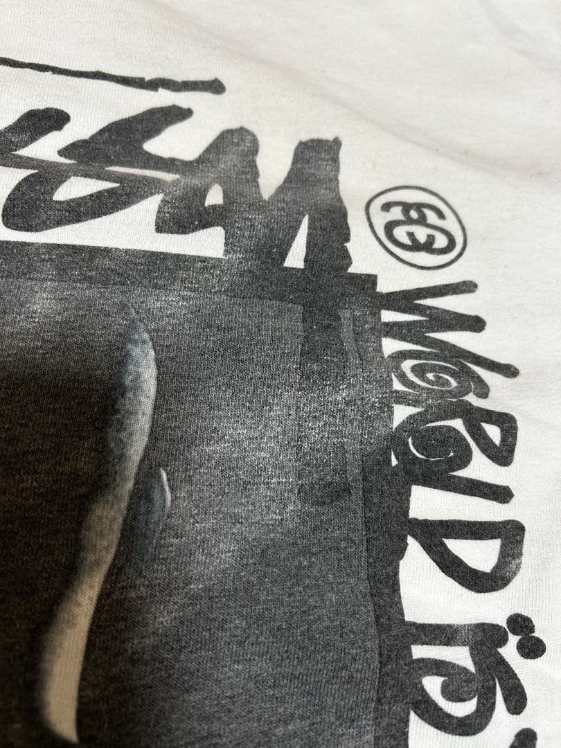 中古品 Stussy Nas コラボ Tシャツ M ホワイト ※説明欄要ご確認を