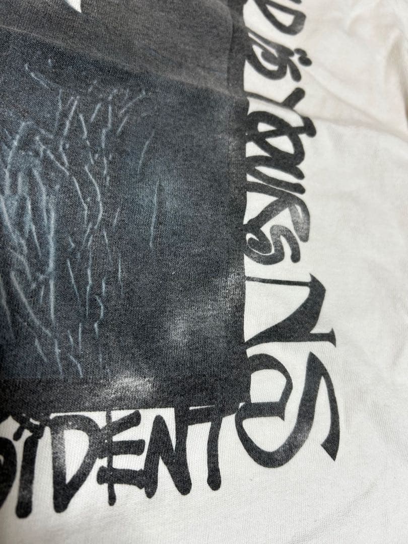 中古品 Stussy Nas コラボ Tシャツ M ホワイト ※説明欄要ご確認を