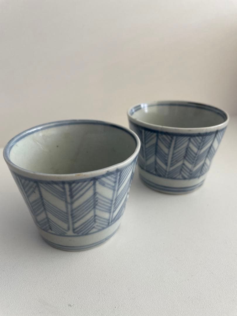 伊万里　矢筈文蕎麦猪口（１）　　江戸時代後期～幕末　　本物保証
