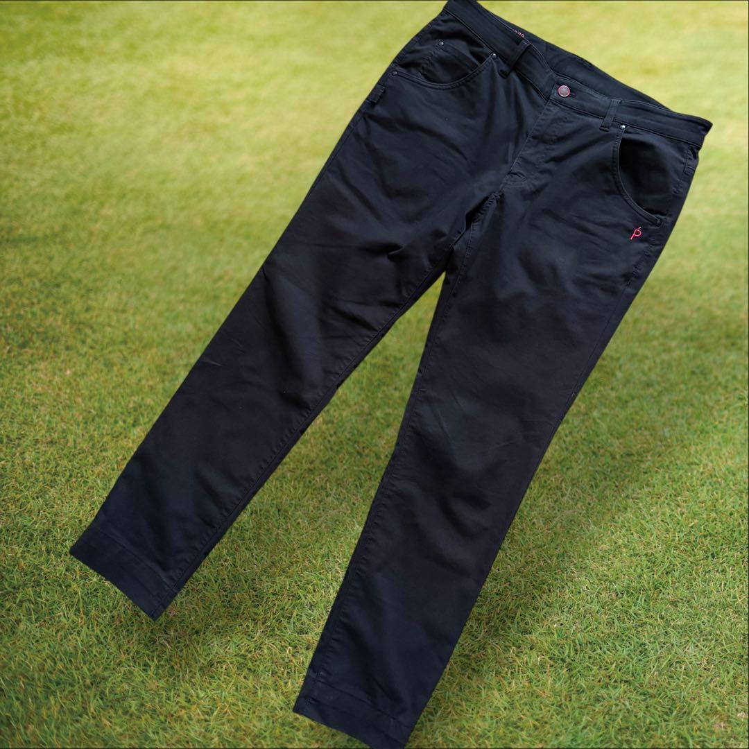 現行モデル　パーリーゲイツ　パンツ　黒　ブラック　ピンク　XL〜XXL相当 6