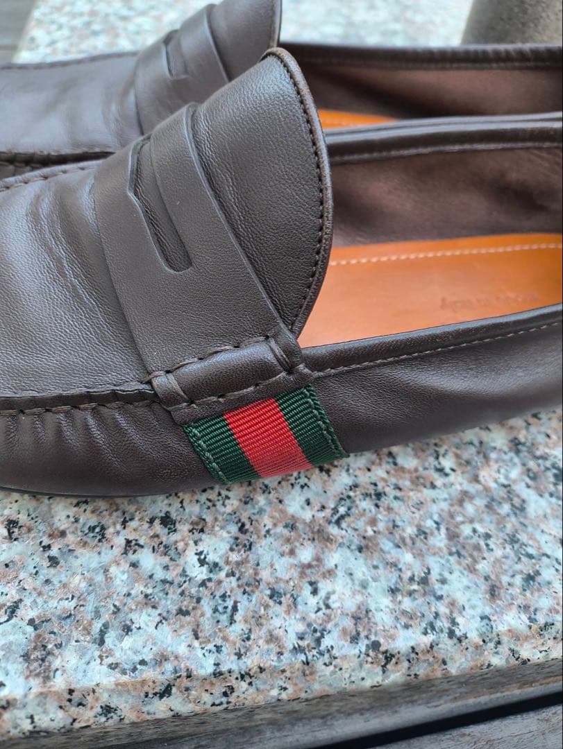 GUCCI ブラウン　ドライビングシューズ　51/2