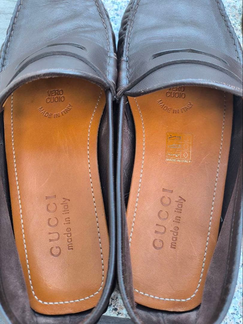 GUCCI ブラウン　ドライビングシューズ　51/2
