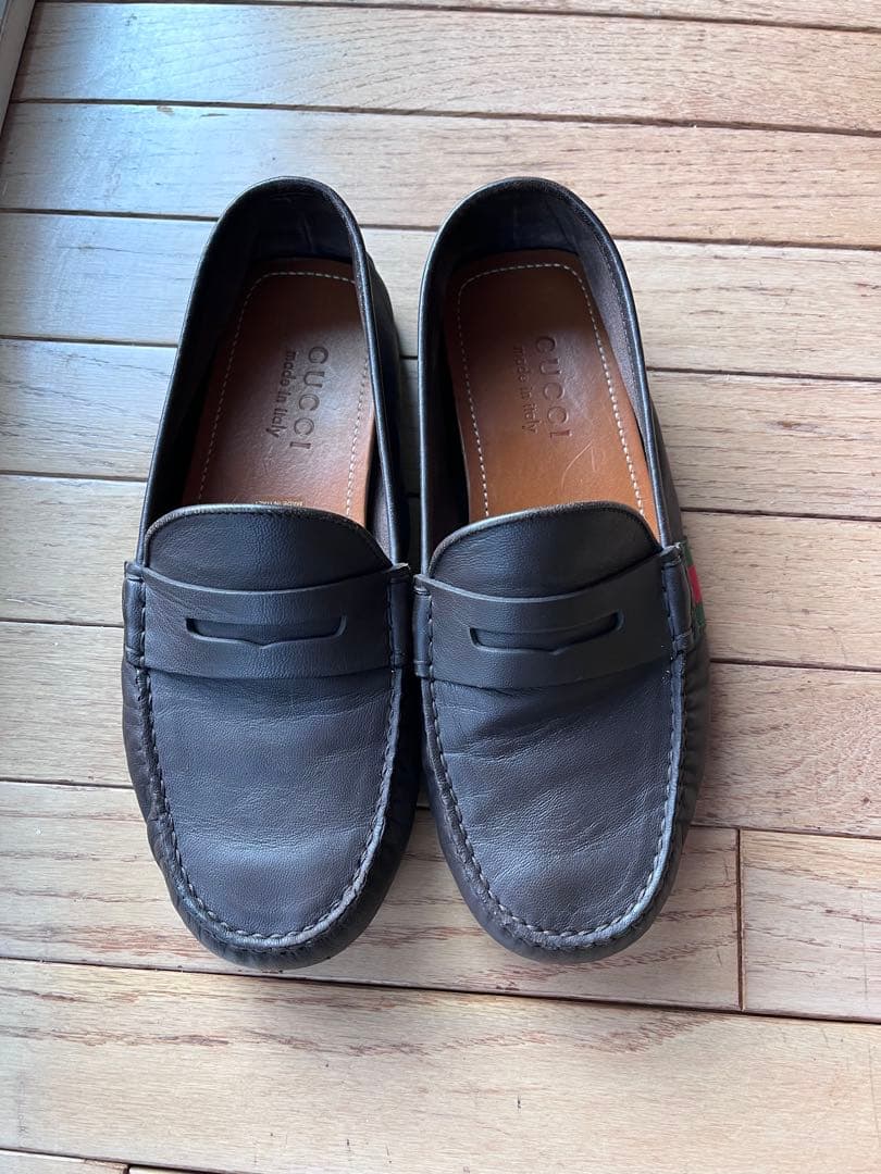 GUCCI ブラウン　ドライビングシューズ　51/2