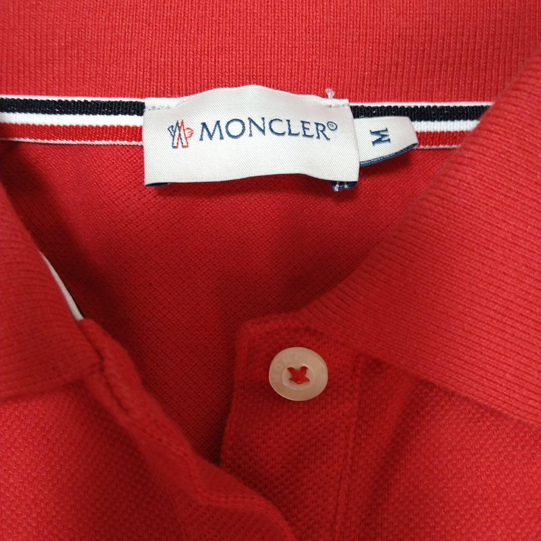 【未使用品】MONCLER レッド ポロシャツ Mサイズ