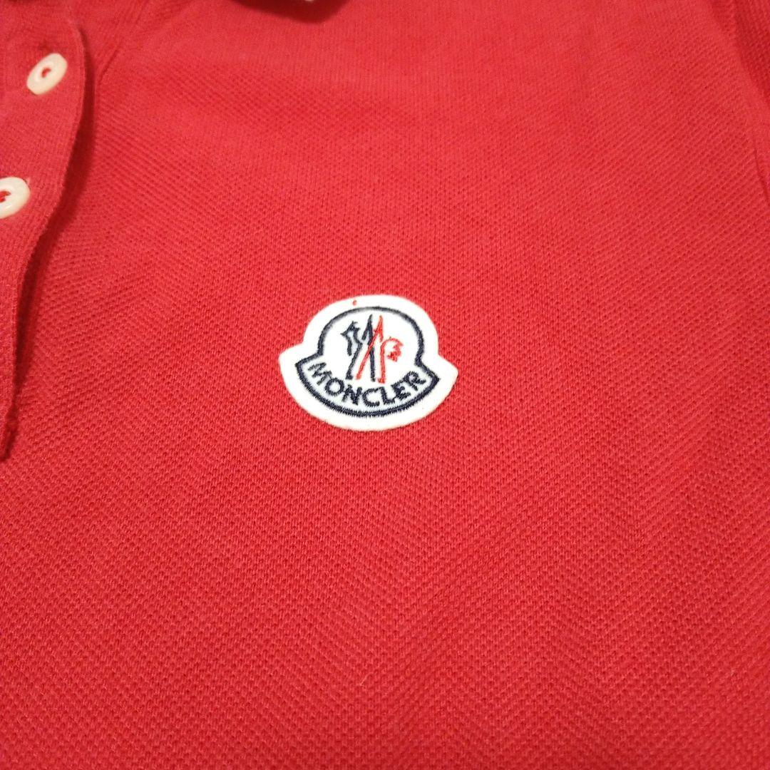 【未使用品】MONCLER レッド ポロシャツ Mサイズ