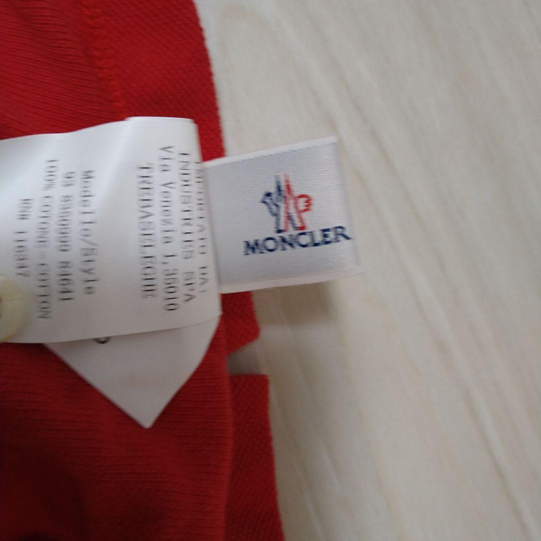 【未使用品】MONCLER レッド ポロシャツ Mサイズ