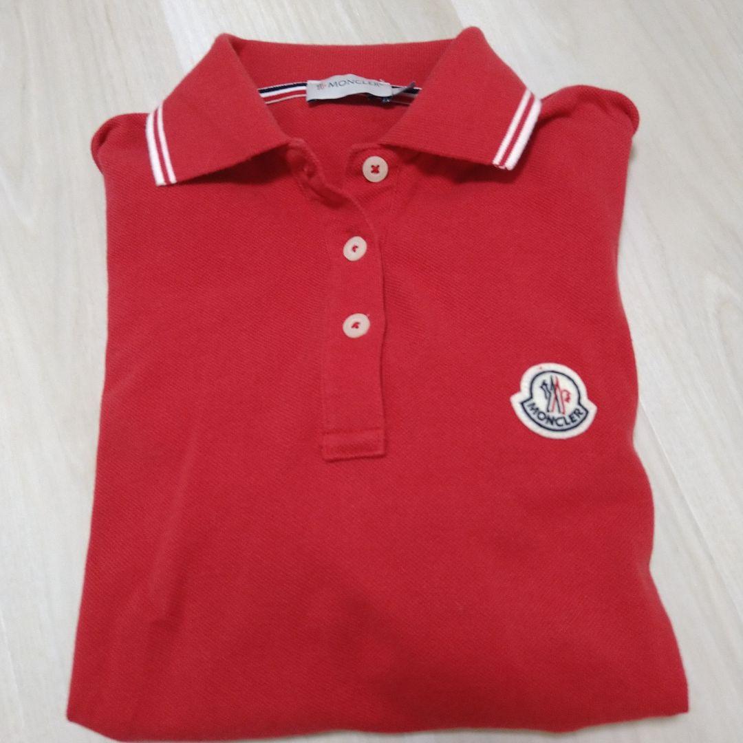 【未使用品】MONCLER レッド ポロシャツ Mサイズ