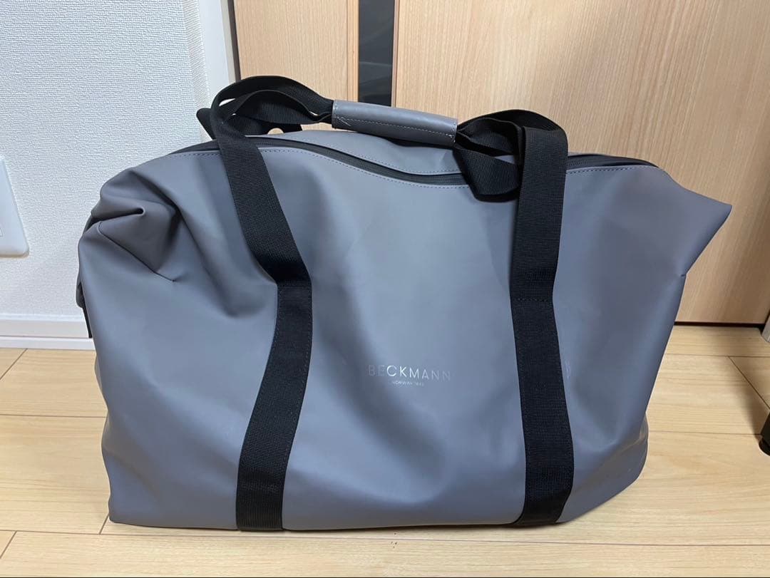 【北欧ブランド】BECKMANNグレー 防水ボストンバッグ 大きめ【ほぼ新品】