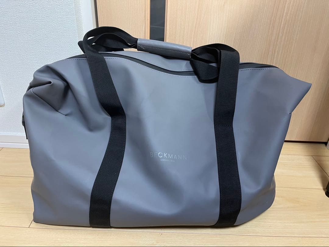 【北欧ブランド】BECKMANNグレー 防水ボストンバッグ 大きめ【ほぼ新品】