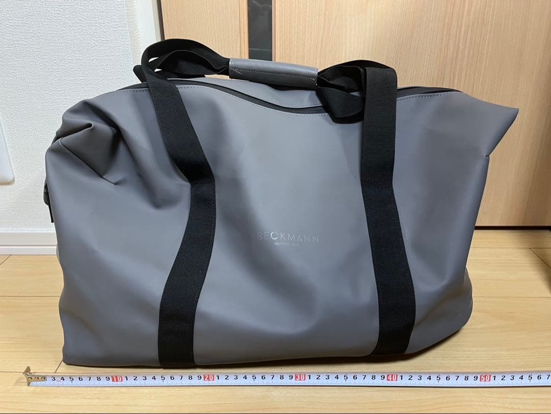 【北欧ブランド】BECKMANNグレー 防水ボストンバッグ 大きめ【ほぼ新品】