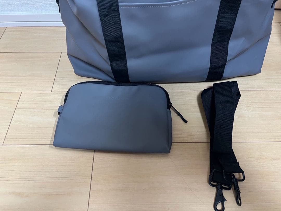 【北欧ブランド】BECKMANNグレー 防水ボストンバッグ 大きめ【ほぼ新品】