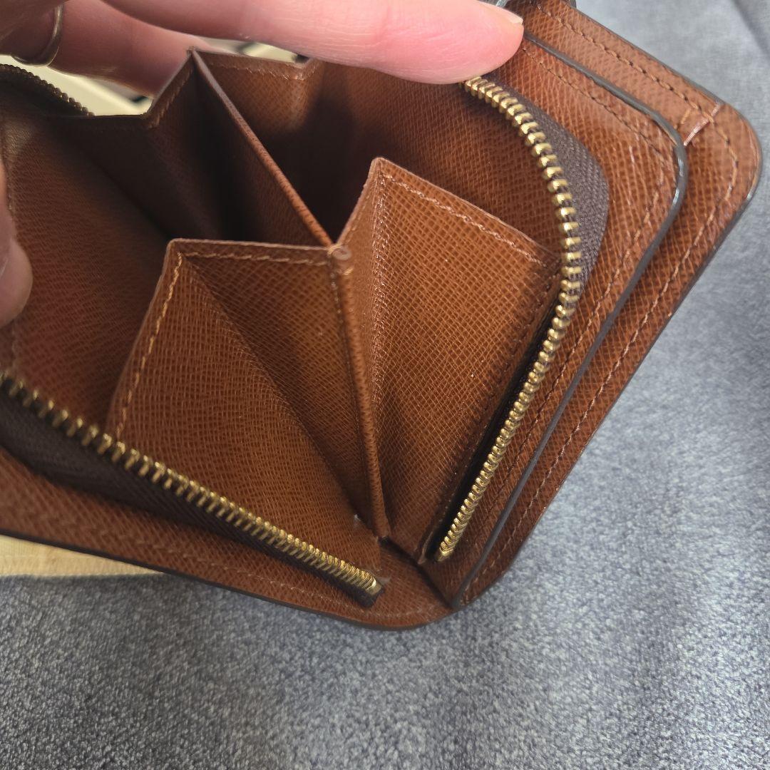 美品Louis Vuitton 二つ折り財布 ブラウン