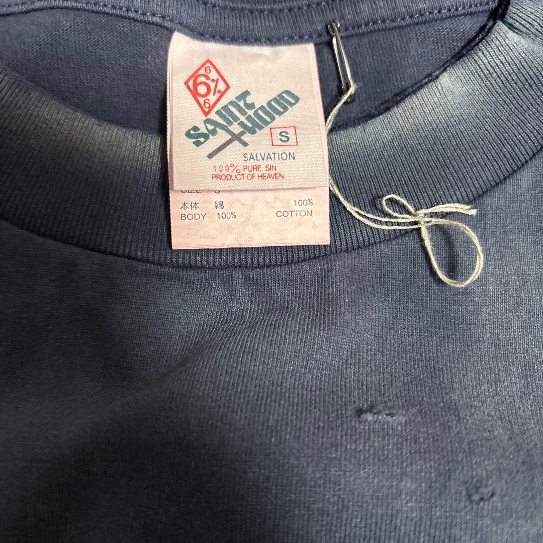 即完 新品 セントマイケル ネイバーフッド コラボTシャツ sサイズ ネイビー