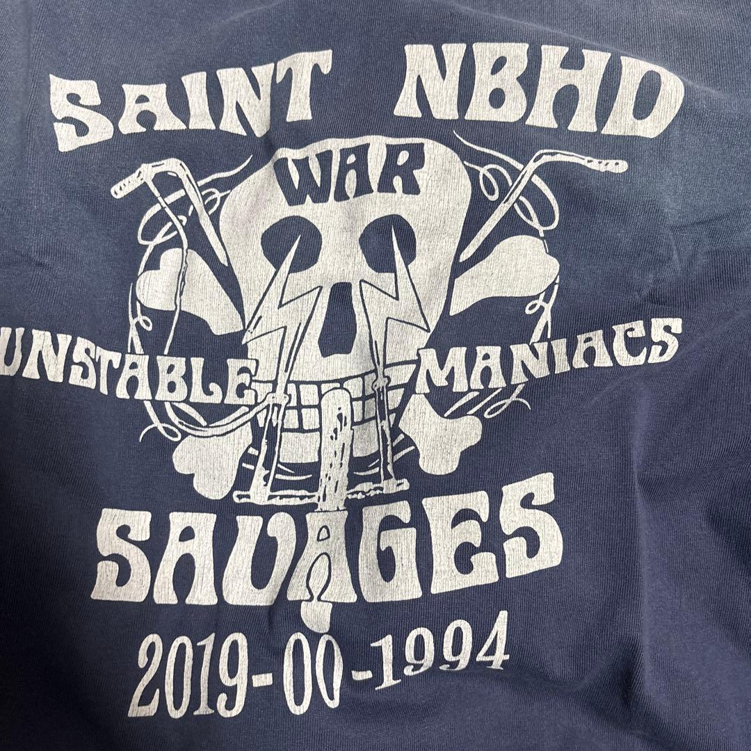 即完 新品 セントマイケル ネイバーフッド コラボTシャツ sサイズ ネイビー