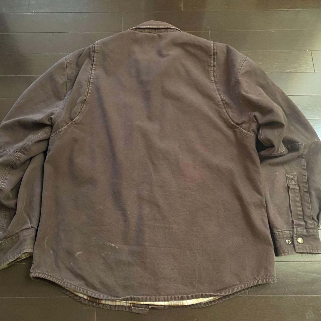 Carhartt ダークブラウン シャツジャケット Mサイズ
