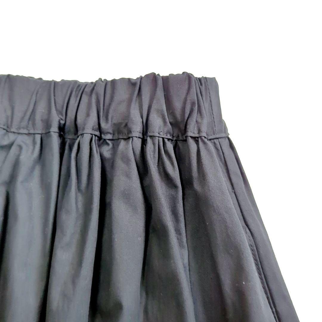 【美品】 フレンチブル Cion コットンギャザースカート ウエストゴム 黒
