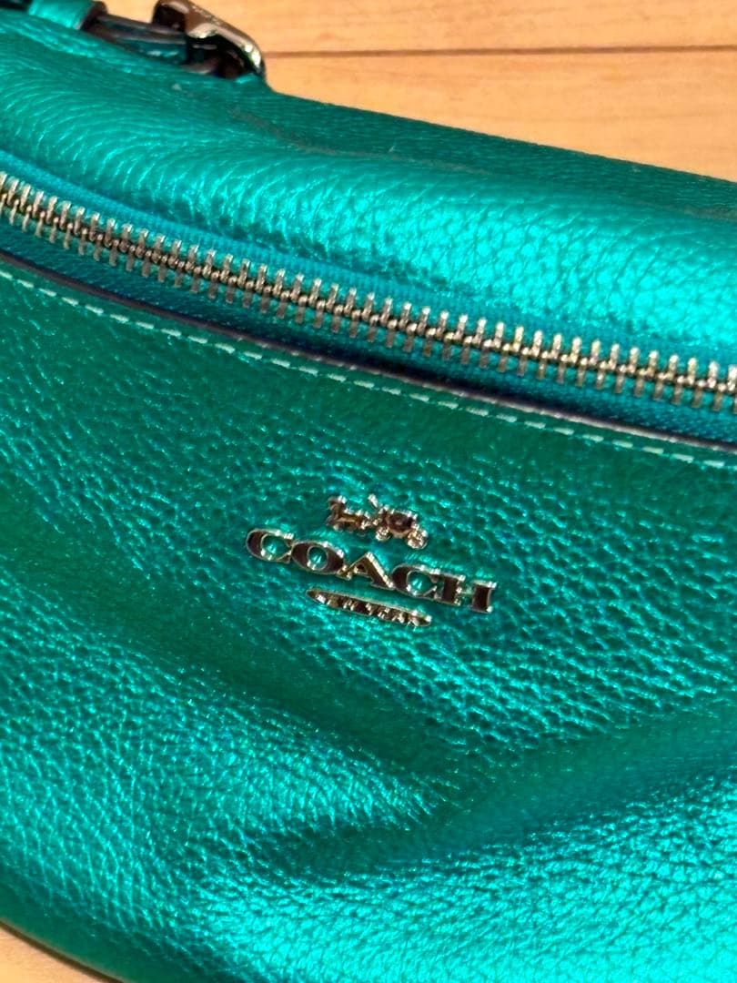 COACH コーチ ボディバッグ エメラルド グリーン ウエストポーチ