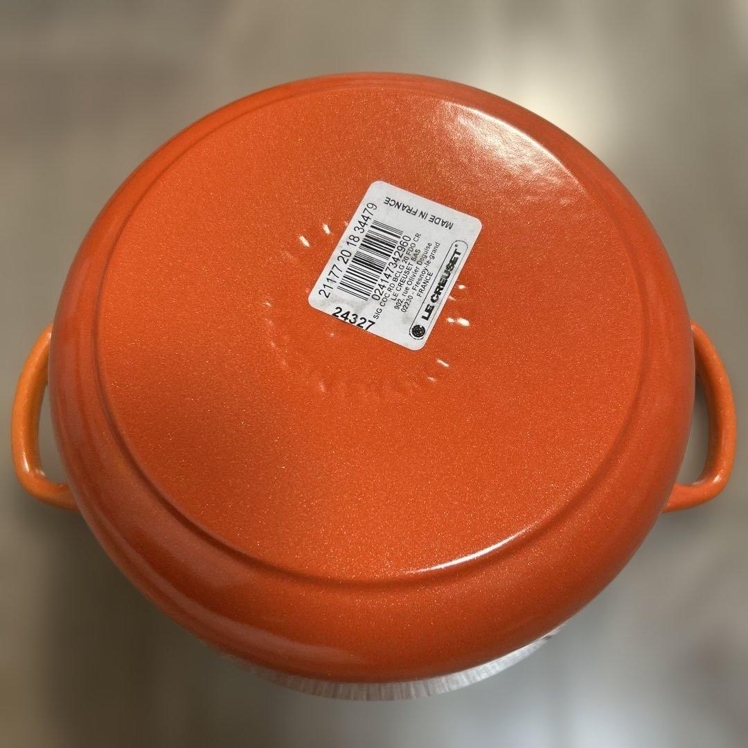 LE CREUSET オレンジ 両手鍋 Cocotte Ronde