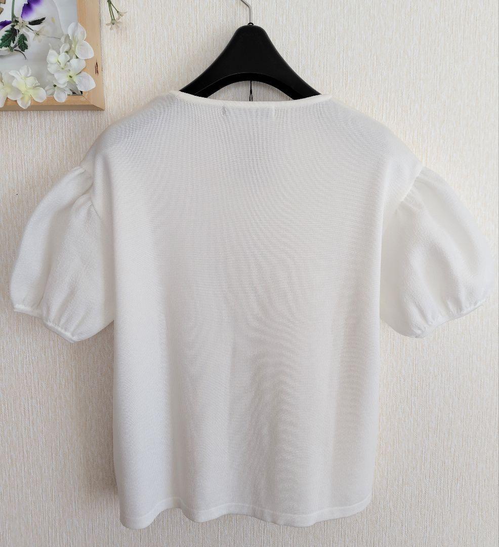 新品タグ付 René パフスリーブ ホワイトトップス 36