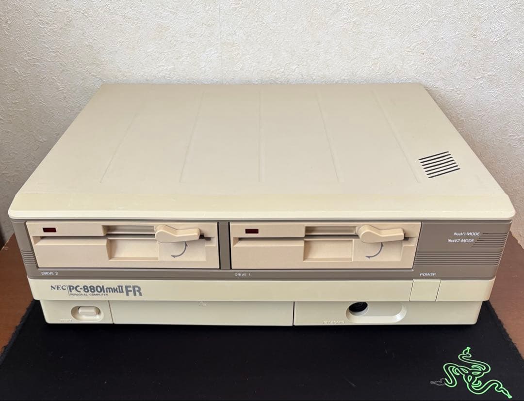 PC-8801mkIIFR 本体とキーボード メンテナンス 動作品