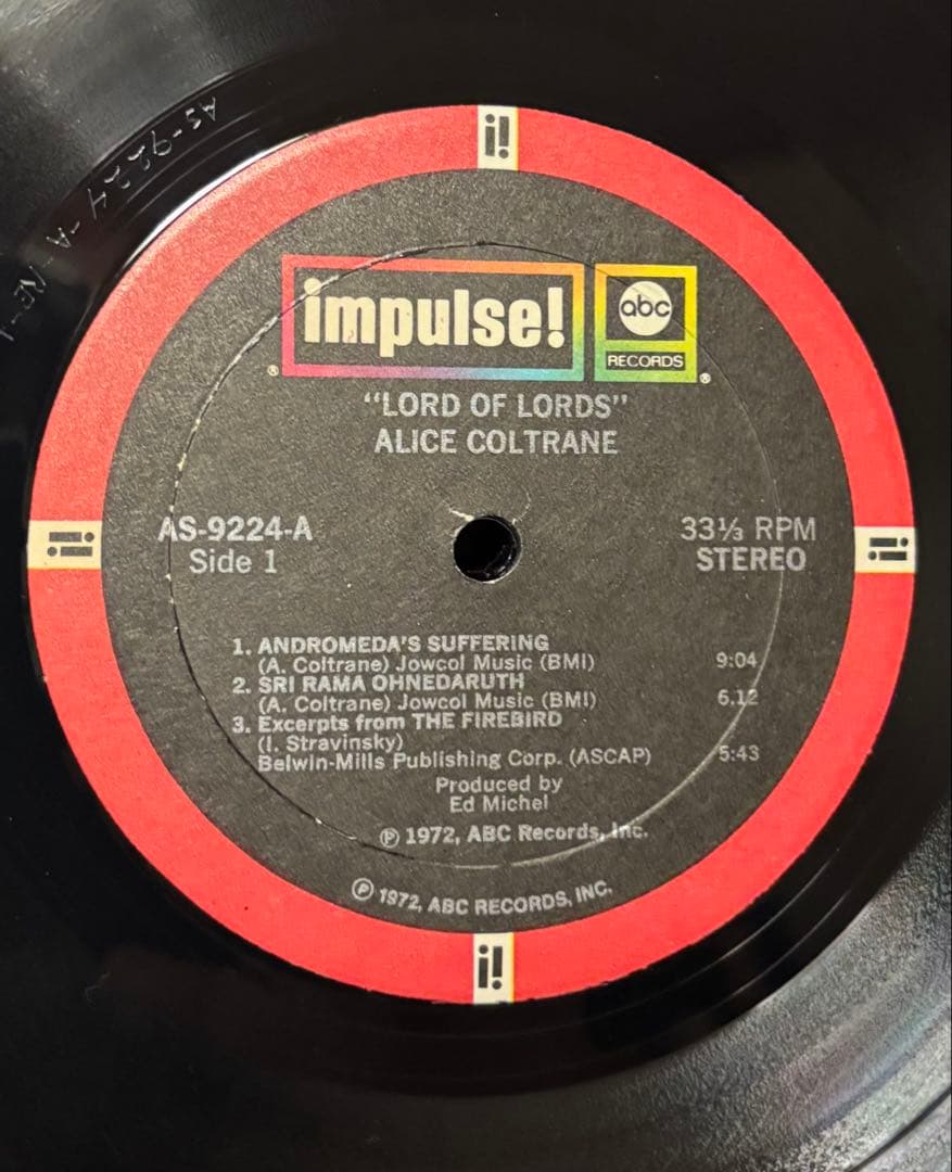 【中古LP】Alice Coltrane 『Lord Of Lords』