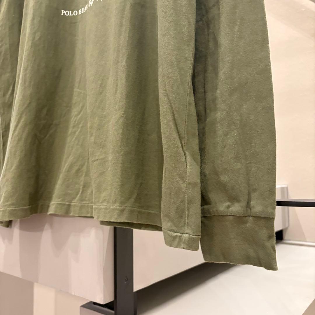 ポロラルフローレン　ポロベア　カーキ　長袖Tシャツ　qrタグ