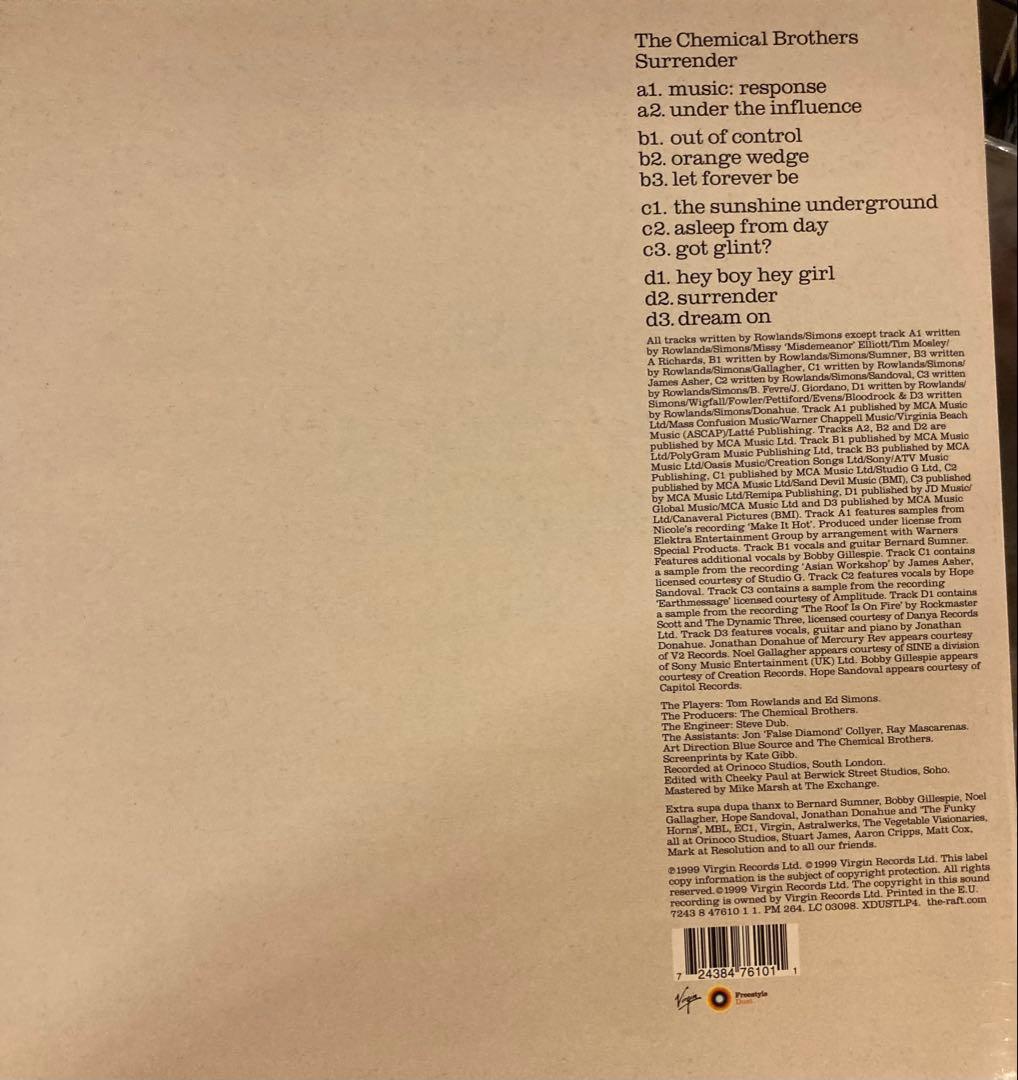 The Chemical Brothers SurrenderUKオリジナル初版