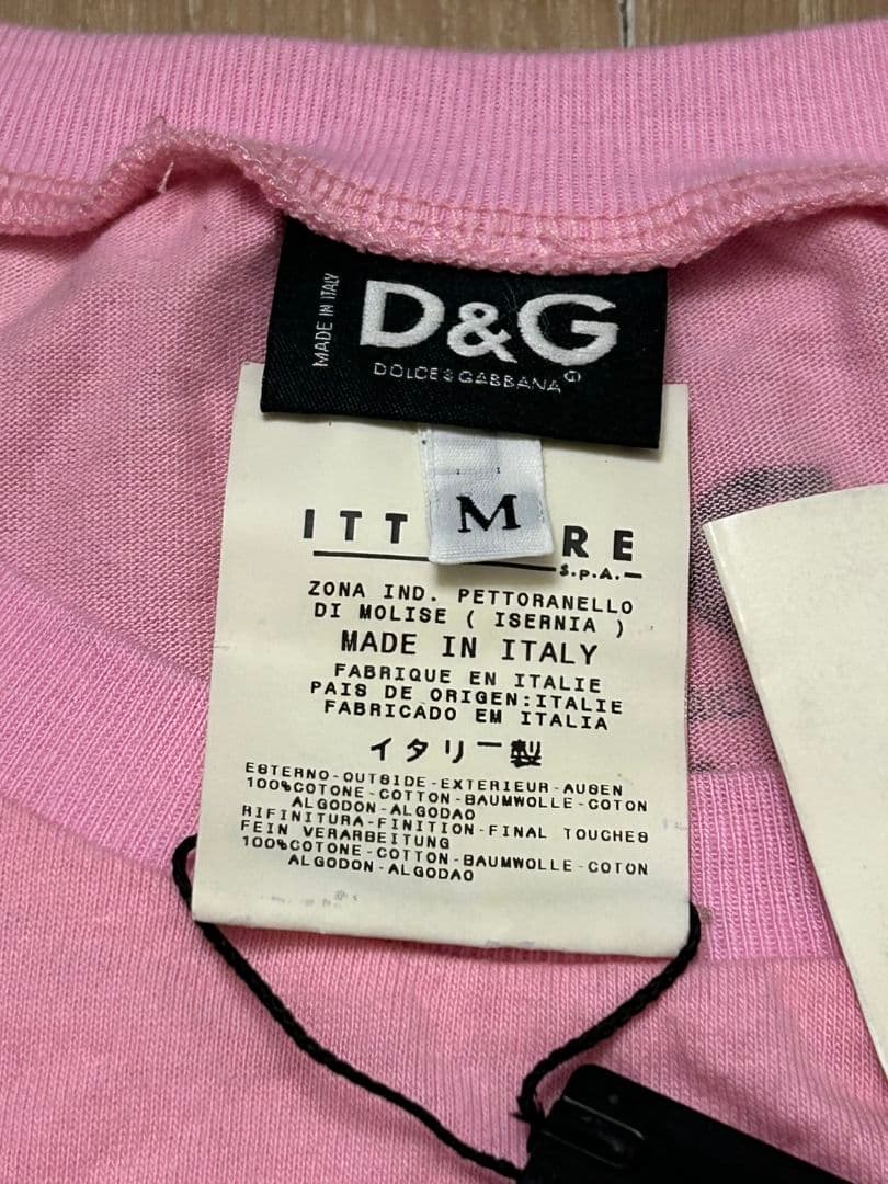 レア　D&G ピンク Tシャツ Mサイズ 60'sデザイン 新品タグ付き