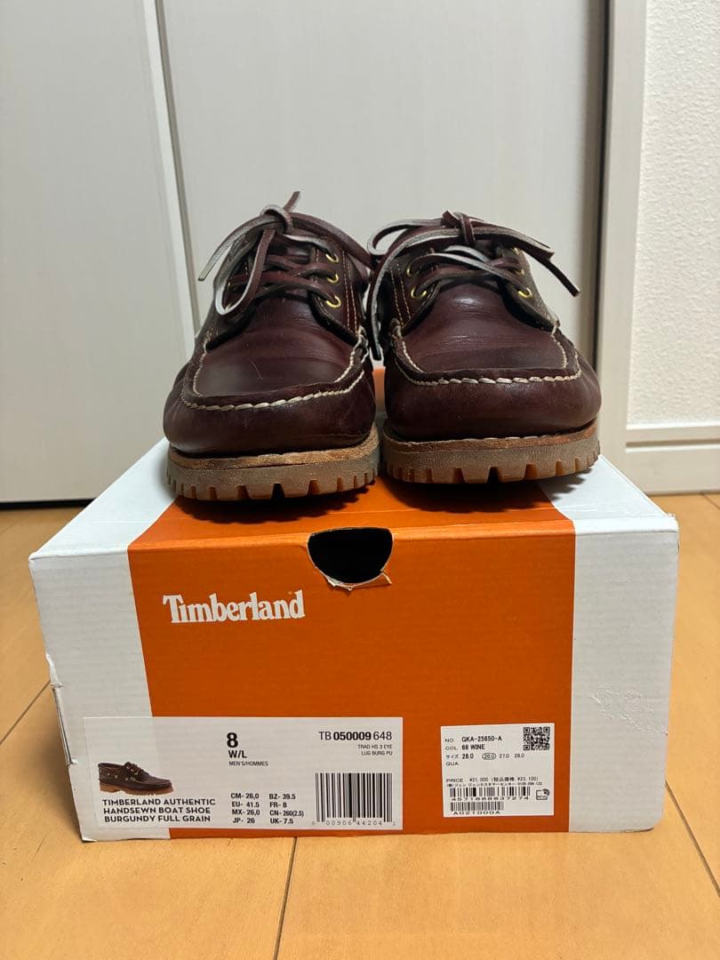 靴 TIMBERLAND HS3EYE LUG 50009-648 BURGUNDY