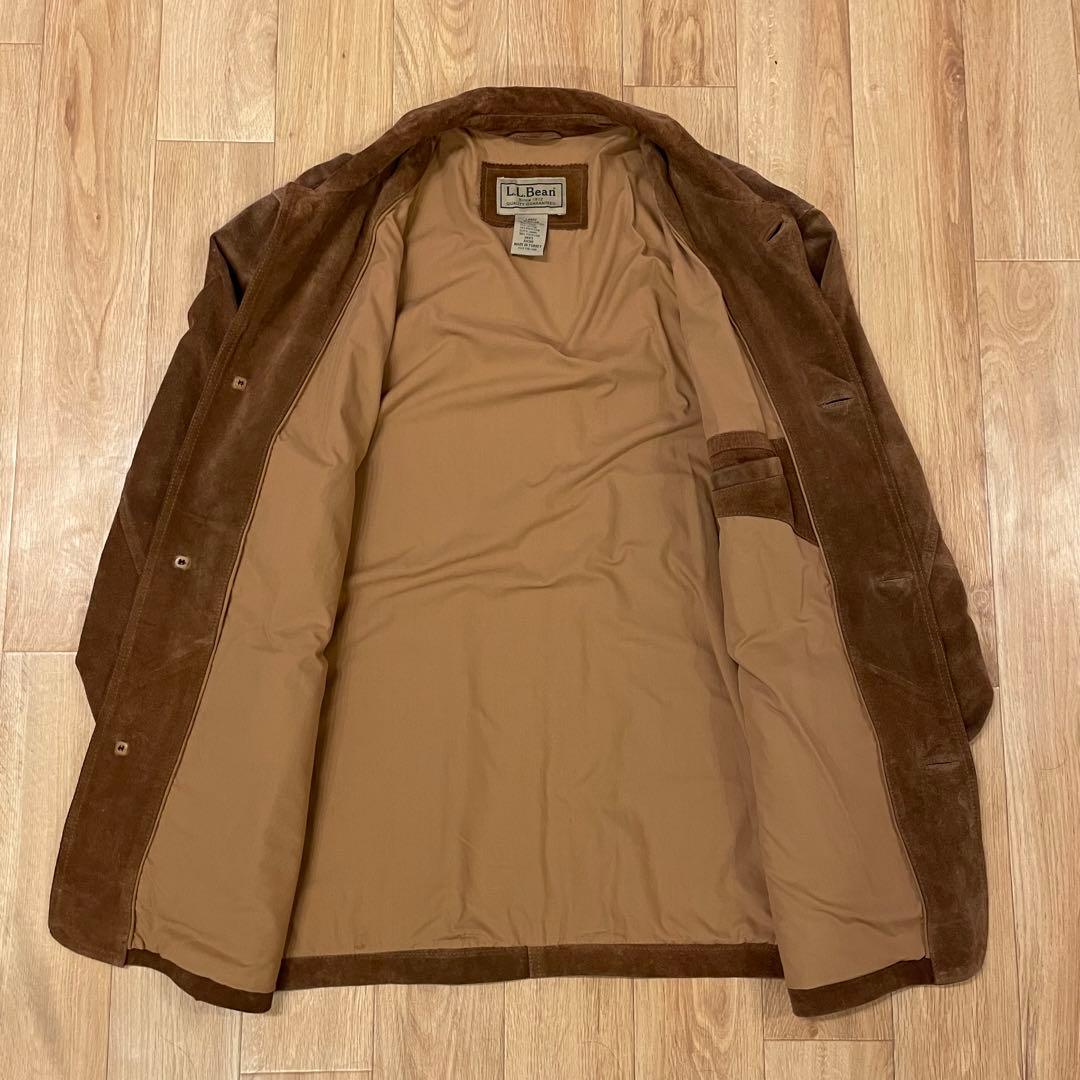 00's トルコ製 L.L.BEAN スエード カバーオール ブラウン L