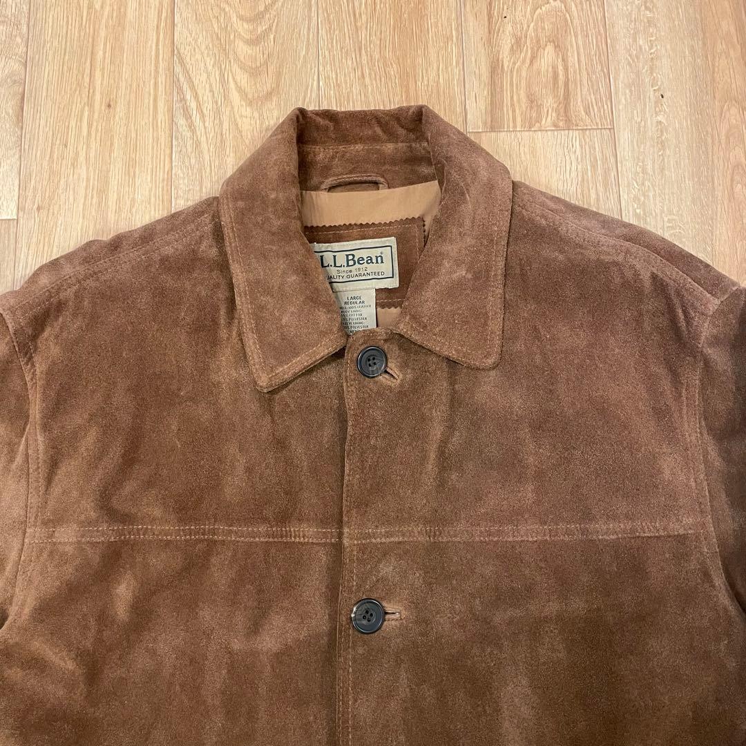 00's トルコ製 L.L.BEAN スエード カバーオール ブラウン L