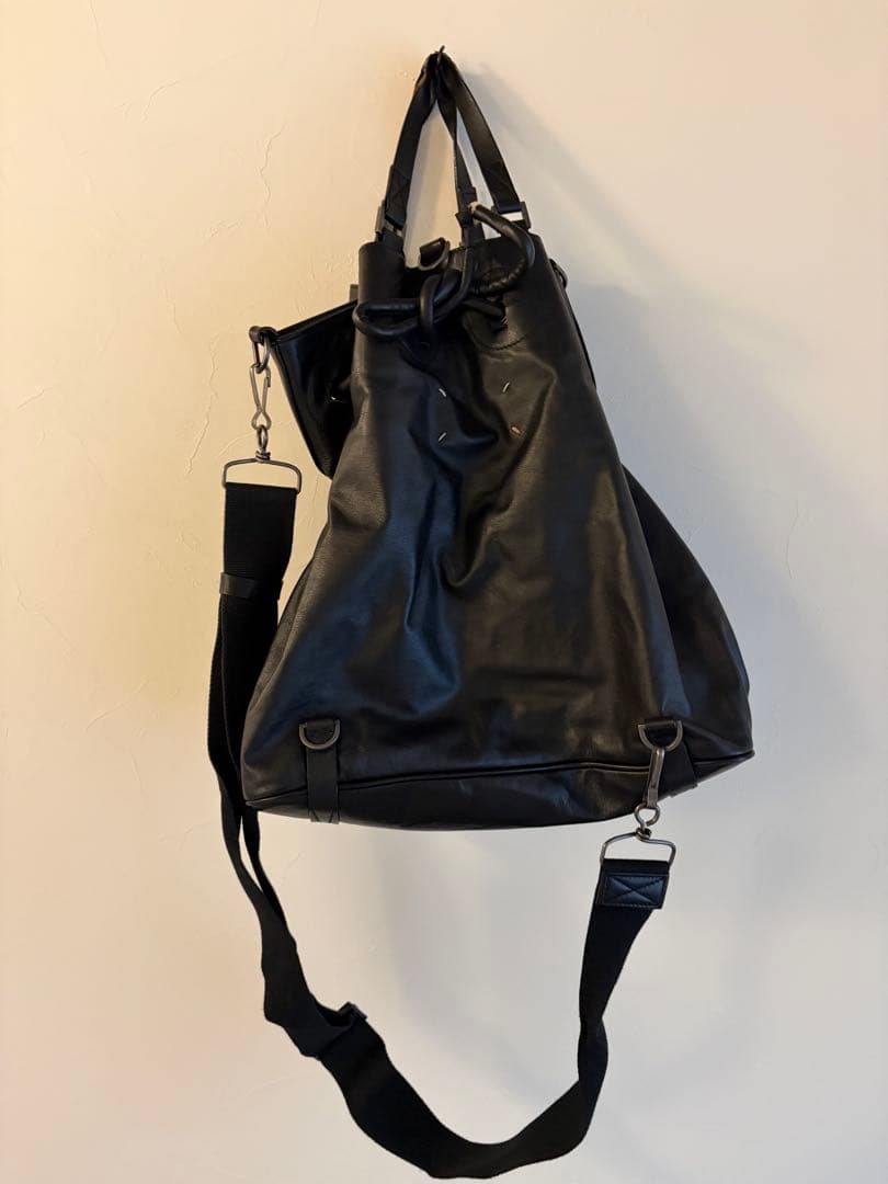 Margiela マルジェラ 巾着バック黒 ショルダーバッグ