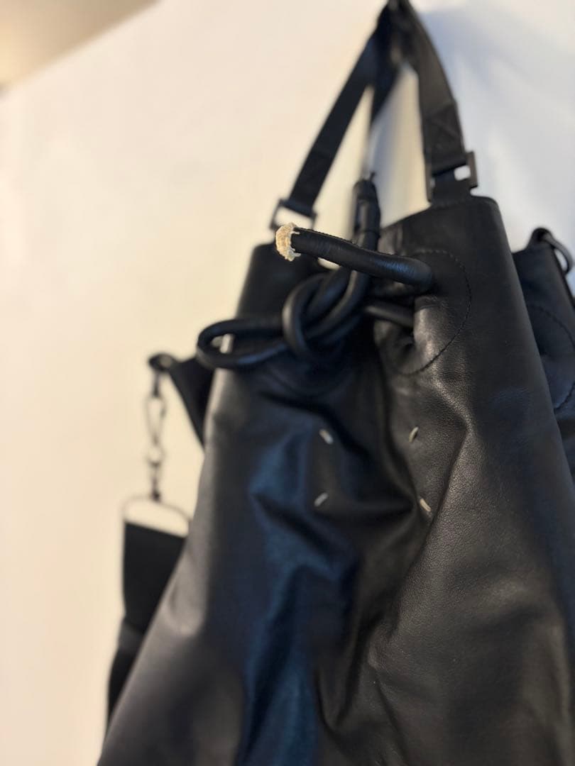 Margiela マルジェラ 巾着バック黒 ショルダーバッグ