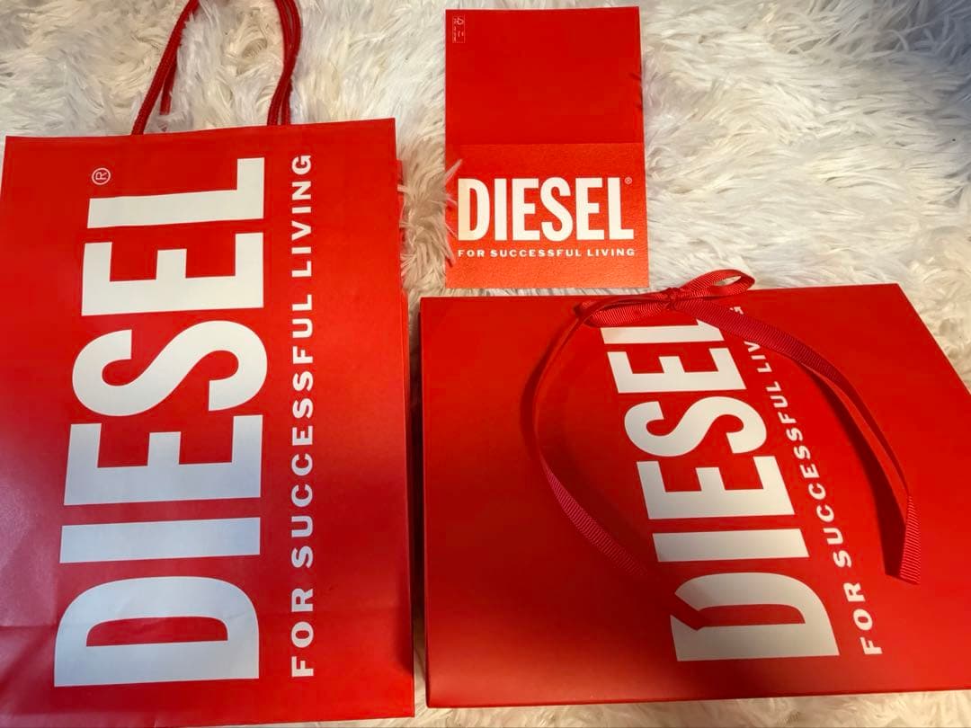 DIESEL ブラック ニット帽 ビーニー ラッピング付き