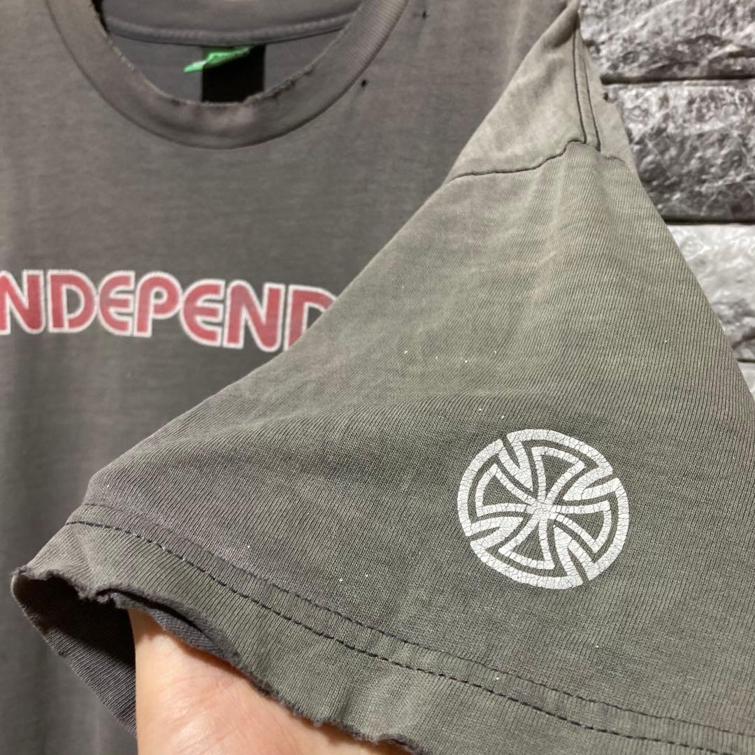 INDEPENDENT Tシャツ XL インディペンデント 超ボロ 超フェード