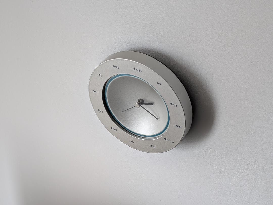 90s ビンテージ 小さめ 円形 ウォールクロック 掛け時計 スペースエイジ