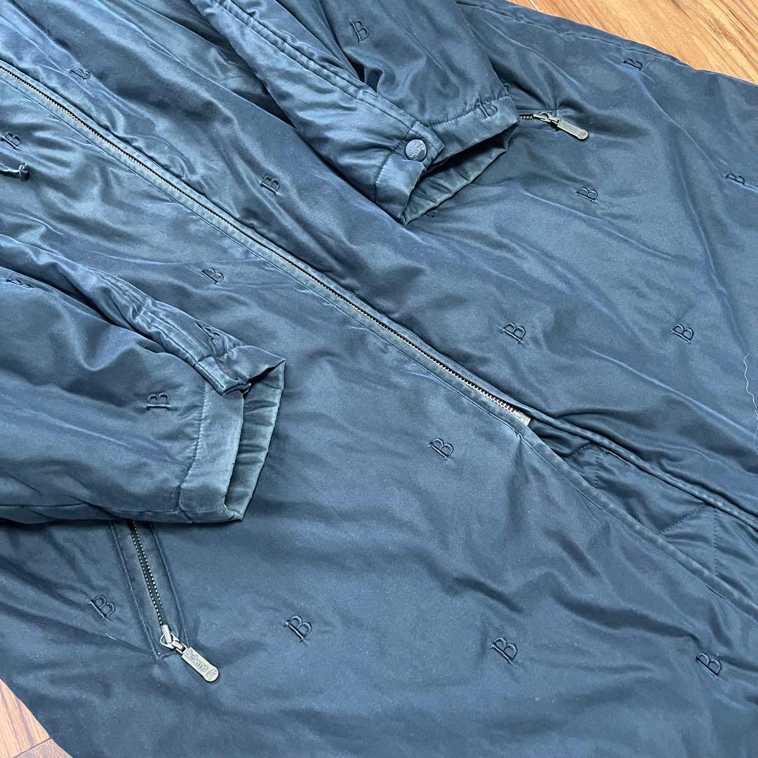 90s BURBERRYS バーバリー 中綿 コート アウター 黒 ノバチェック