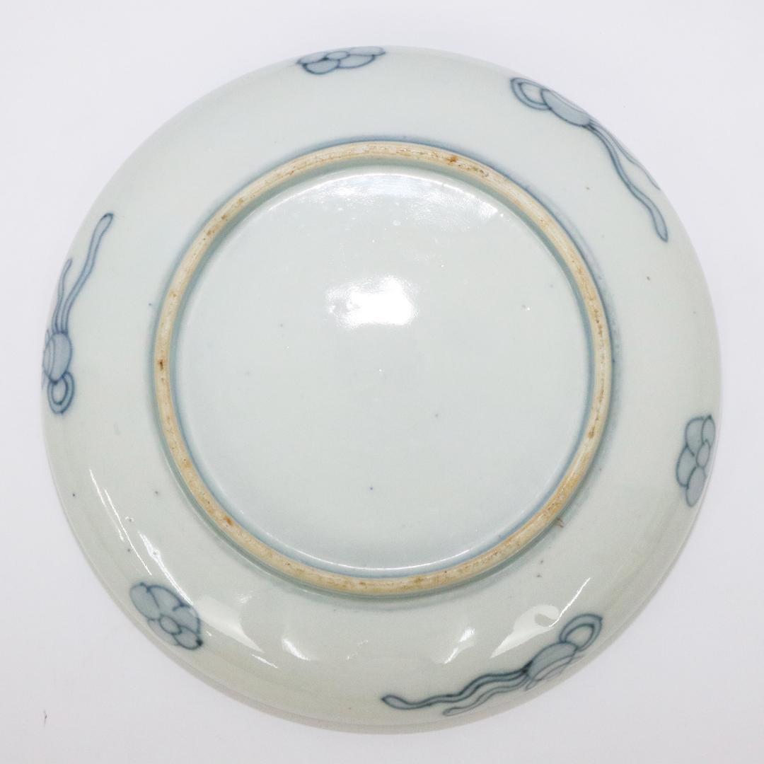 古伊万里　小皿　金襴手 染付　5客 　中皿